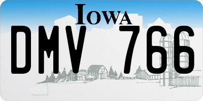 IA license plate DMV766