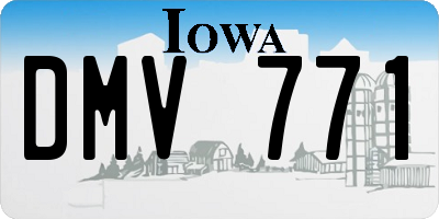 IA license plate DMV771