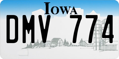 IA license plate DMV774