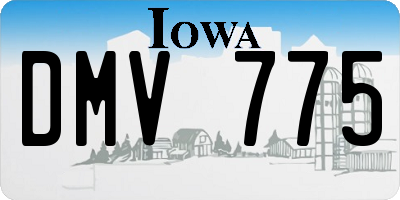 IA license plate DMV775