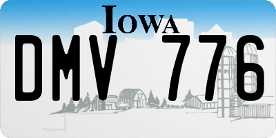 IA license plate DMV776