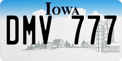 IA license plate DMV777