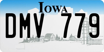 IA license plate DMV779