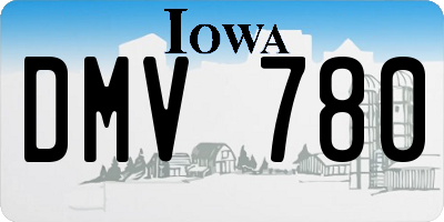 IA license plate DMV780