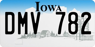 IA license plate DMV782