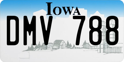 IA license plate DMV788