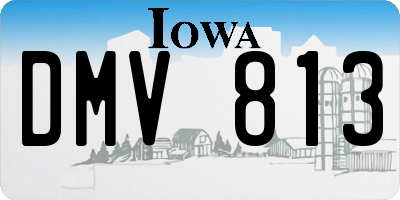 IA license plate DMV813