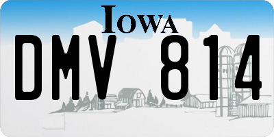 IA license plate DMV814