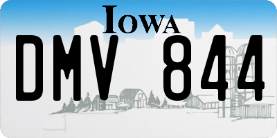IA license plate DMV844