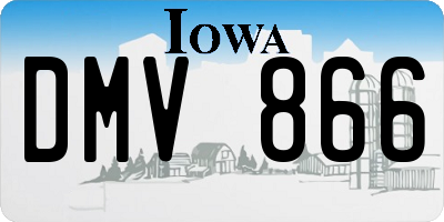 IA license plate DMV866