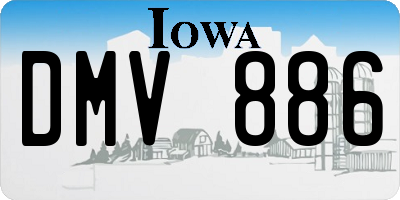 IA license plate DMV886