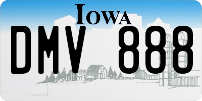 IA license plate DMV888