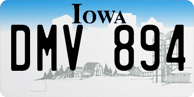 IA license plate DMV894
