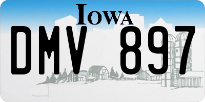 IA license plate DMV897
