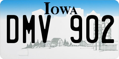 IA license plate DMV902