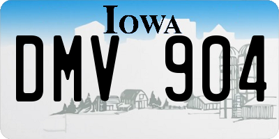 IA license plate DMV904