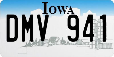 IA license plate DMV941