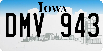 IA license plate DMV943