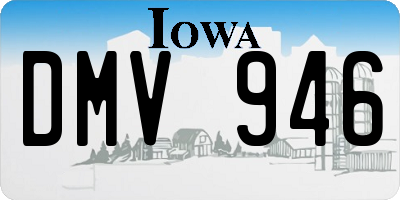 IA license plate DMV946