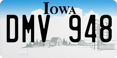 IA license plate DMV948