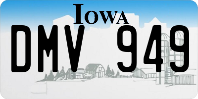 IA license plate DMV949