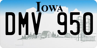 IA license plate DMV950
