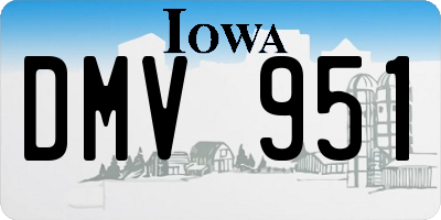 IA license plate DMV951