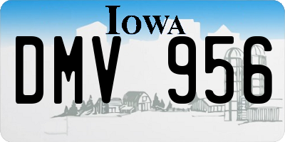 IA license plate DMV956