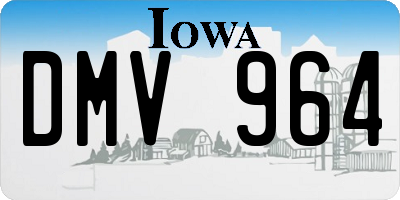 IA license plate DMV964