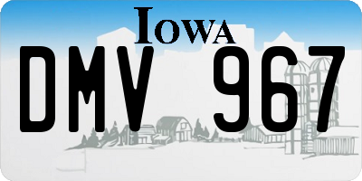IA license plate DMV967