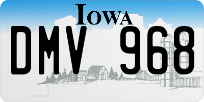 IA license plate DMV968