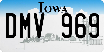 IA license plate DMV969