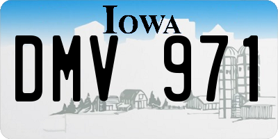 IA license plate DMV971