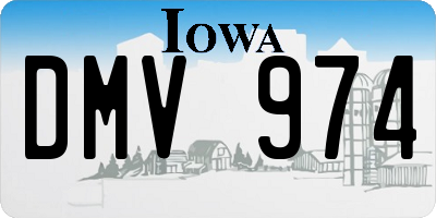 IA license plate DMV974