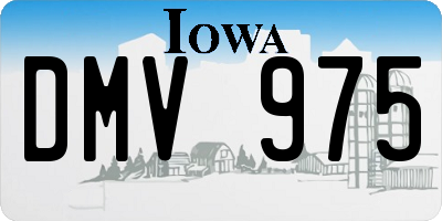 IA license plate DMV975