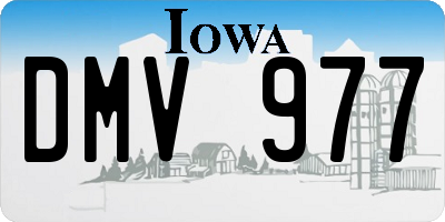 IA license plate DMV977