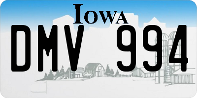 IA license plate DMV994