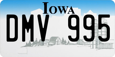 IA license plate DMV995