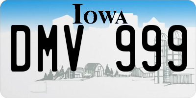 IA license plate DMV999