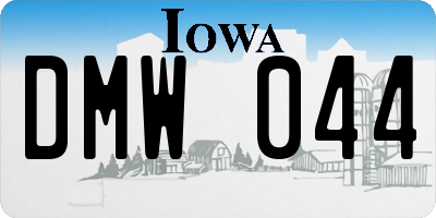IA license plate DMW044