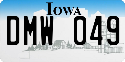 IA license plate DMW049