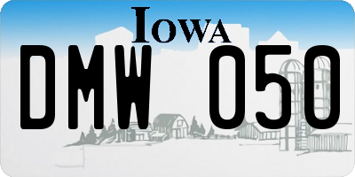 IA license plate DMW050