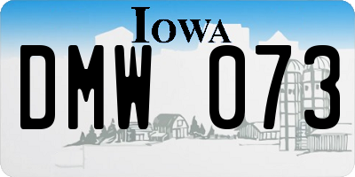 IA license plate DMW073
