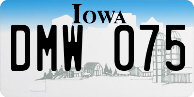 IA license plate DMW075