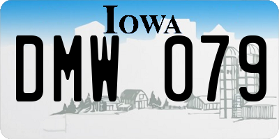 IA license plate DMW079