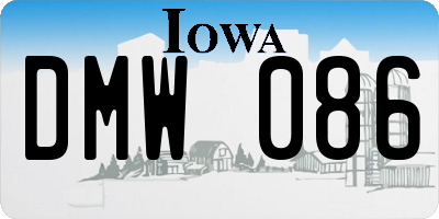 IA license plate DMW086
