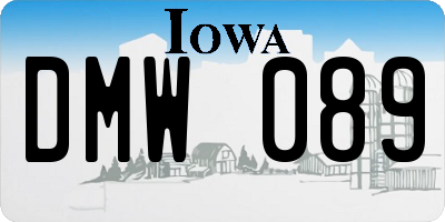 IA license plate DMW089