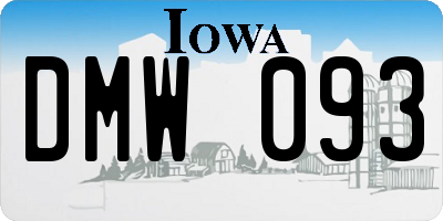 IA license plate DMW093