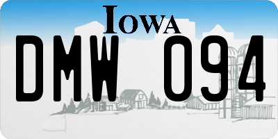 IA license plate DMW094