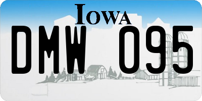 IA license plate DMW095